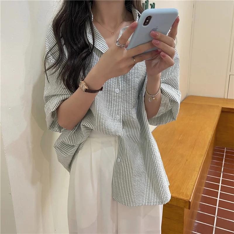 

Real Shot Summer New Lazy Wind Loose Short Sleeve