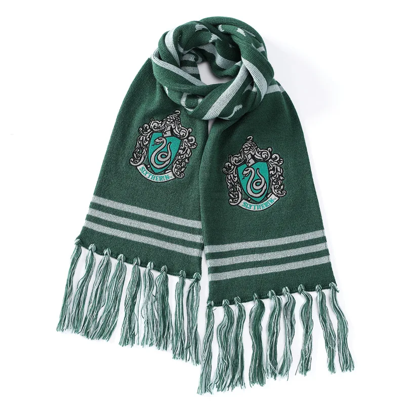Harries Хогвартс вязаный вышитый кисточкой Полосатый шарф Поттер двойной