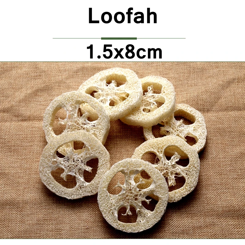 100pcs/lot 8CM large size Natural Loofah Luffa sponge DIY customize cleanner soap tools dish,,sponge scrubber,facial