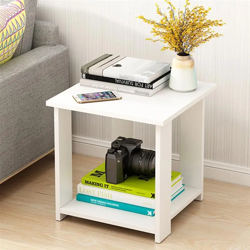 Простой Маленький журнальный столик современный боковой квадратный стол для