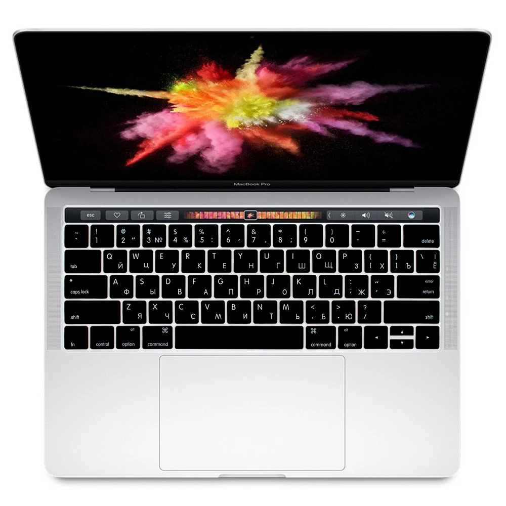 HRH прочный США Русский силиконовый чехол для клавиатуры для MacBook Pro 1" A1706 A2159 A1989 Pro 15" A1707 A1990 с сенсорной панелью