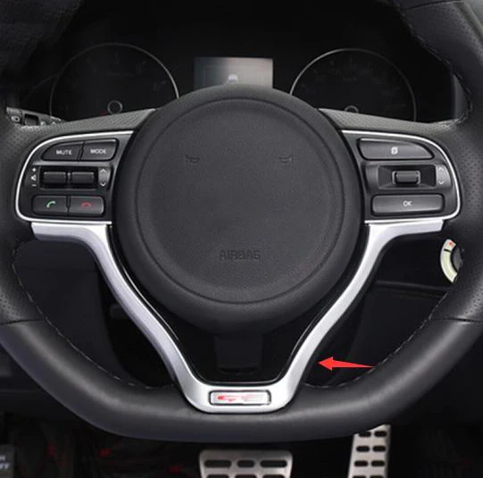 

ABS Chrome For Kia Optima K5 2016 2017 2018 Car Steering wheel Decoration Cover Trims auto accessories car styling