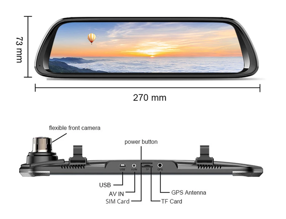Maiyue star10 дюймов 4G Android 8,1 Автомобильный видеорегистратор gps навигатор HD 1080P потоковое медиа зеркало заднего вида ADAS Wif gps навигатор рекордер