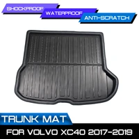 for volvo xc40 2017 2019 mat boot liner floor carpet car tray boot liner rear trunk cover matt cargo mud non slip waterproof
