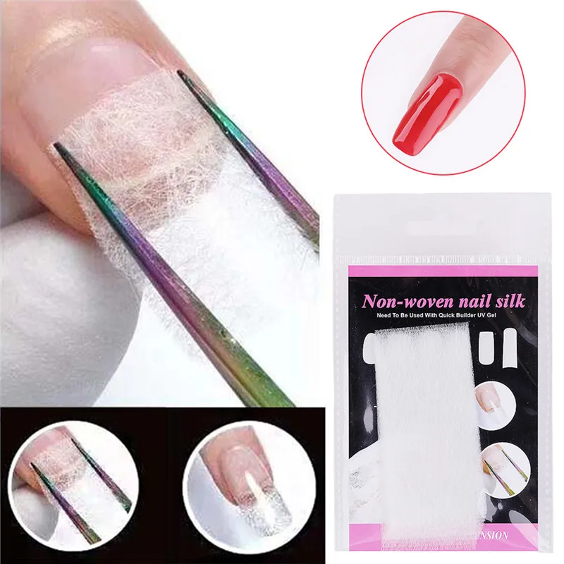 10 Nail Art Fiberglass For Nail Extension Non-woven Silks Nail Form Wrap Building For UV Gel DIY Nails Manicure Set Accessories