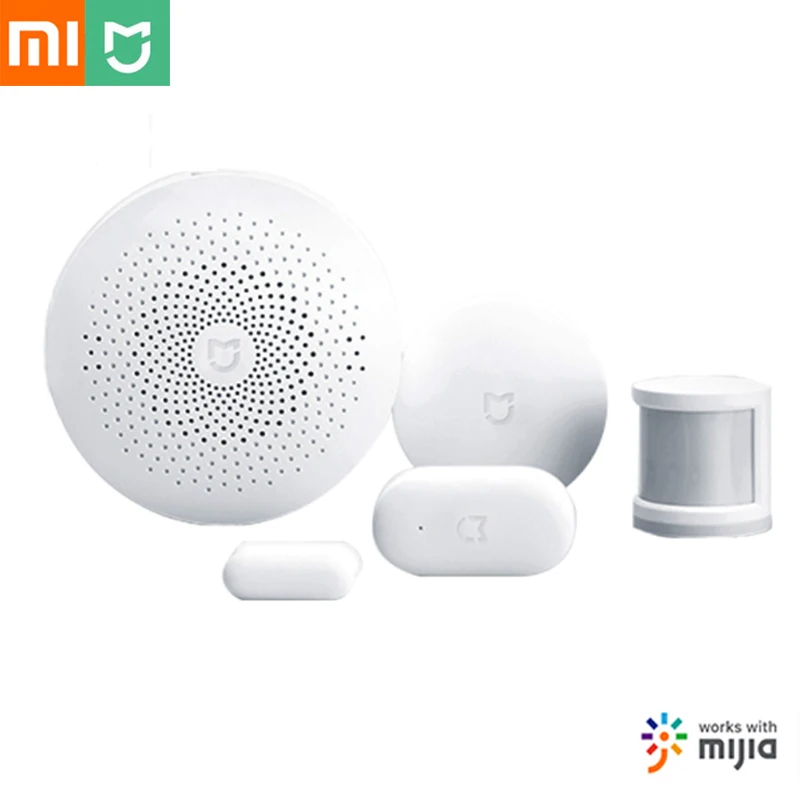 Xiaomi Mijia умный дом Комплект шлюз человеческого тела окна двери датчик беспроводной переключатель мини Zigbee розетка датчик температуры и влажности