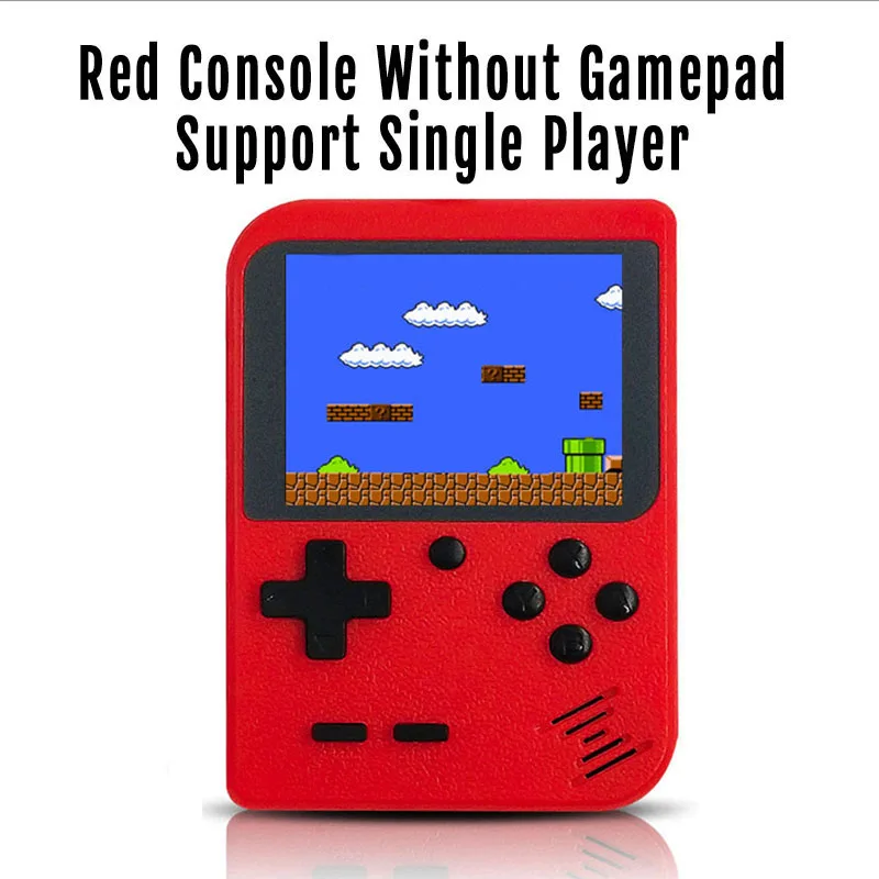Red Console Новая видеоигровая консоль, встроенные 400 ретро классические игры, 3,0 дюймовый экран, Мини Портативная консоль, карманный портативный игровой плеер - Color: Red Console