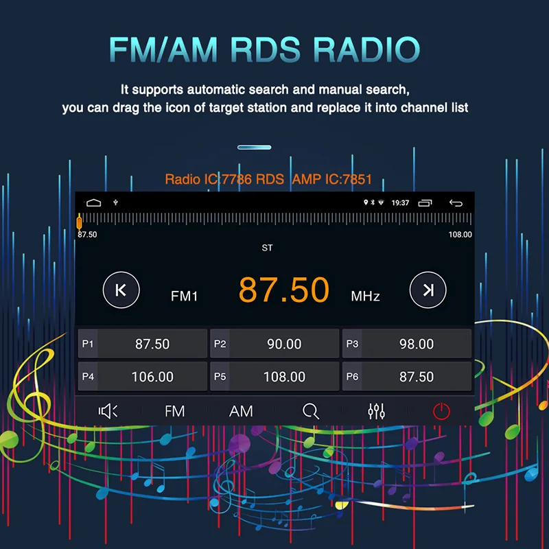 HD 2Din Android 10 2 + 32G автомобильный Радио стерео Мультимедийный плеер GPS RDS для