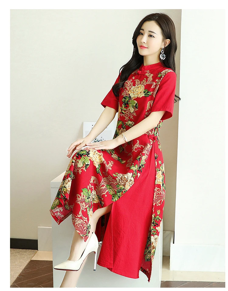 Воротник Мандарин для женщин qipao dai Cheongsams | Тематическая одежда и униформа