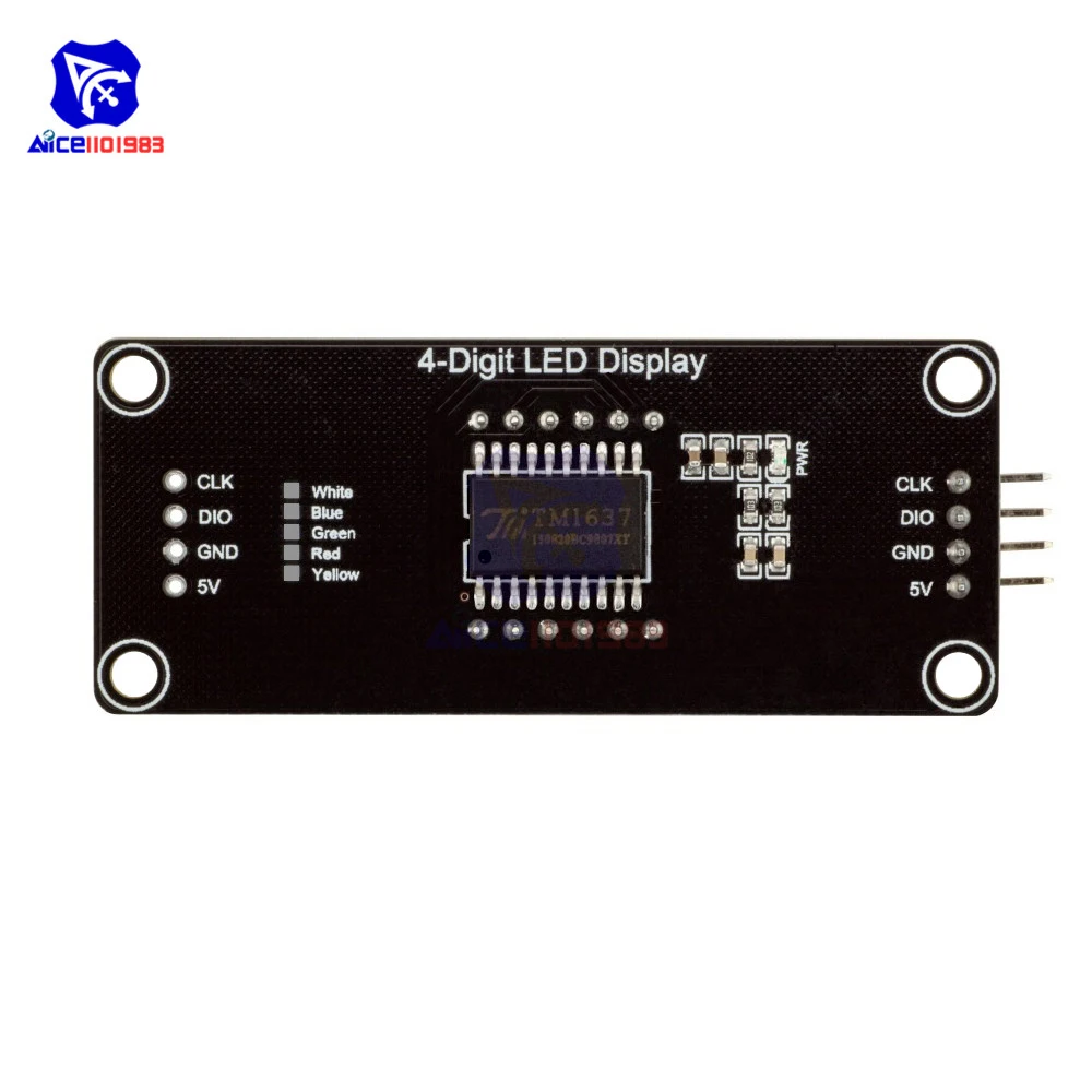 Diymore TM1637 0 56 &quot4-значная трубка светодиодный дисплей десятичный 7-сегментный