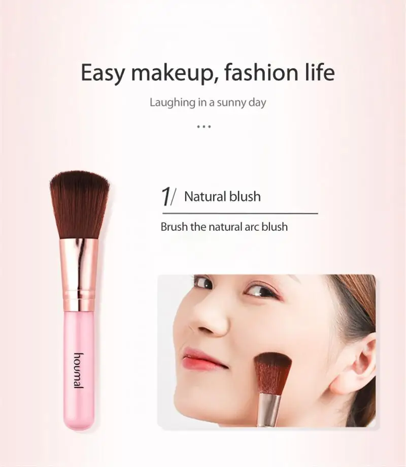 

7pcs Makeup Brushes Set Slender Hair Foundation Brush Beauty Face Eyes Makeup Brush Tools Kit Pink Handle