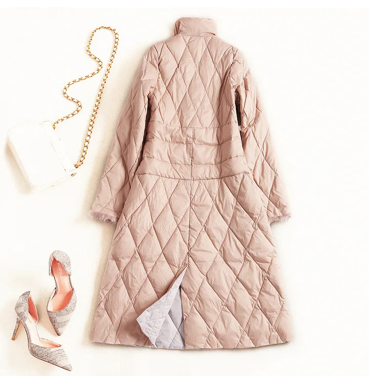 Женская зимняя куртка на 90% утином пуху Европейская мода 2020 ультра легкий пуховик