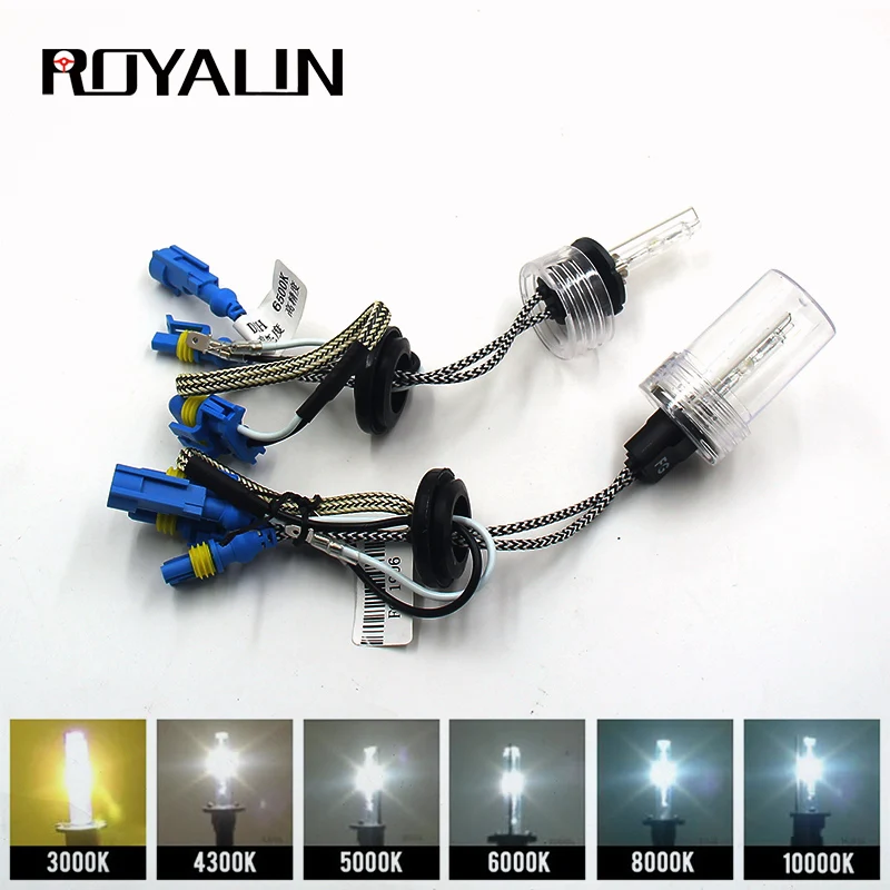 ROYALIN 55 Вт HID ксеноновые лампы H1 D2H HC21 супер яркий 4300 К 5800 к 6000 К одиночный светильник головной светильник s Белый Цвет Автомобильный Стайлинг модификация