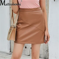 2021 sexy vintage wrap pencil pu leather skirt women office clothes party club bodycon skirts high waist harajuku ladies skirts