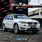 Модель белого автомобиля welly 1:24 BMW X5 из сплава, модель автомобиля, коллекция украшений для автомобиля, Подарочная игрушка, литье под давлением