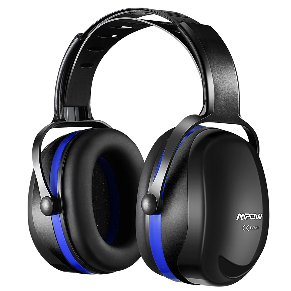 Mpow HP044 SNR36dB шумоподавление наушники для ушей защита слуха защита ушей с регулируемым оголовьем для стрельбы косить - Цвет: Black and Blue