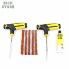 Набор для ремонта автомобильных шин, комплект инструментов для ремонта бескамерных шин и проколов