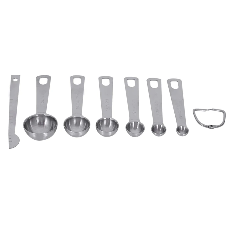 Измерительный нержавеющая сталь для ложек мерные ложки набор из 6 Чайная ложка