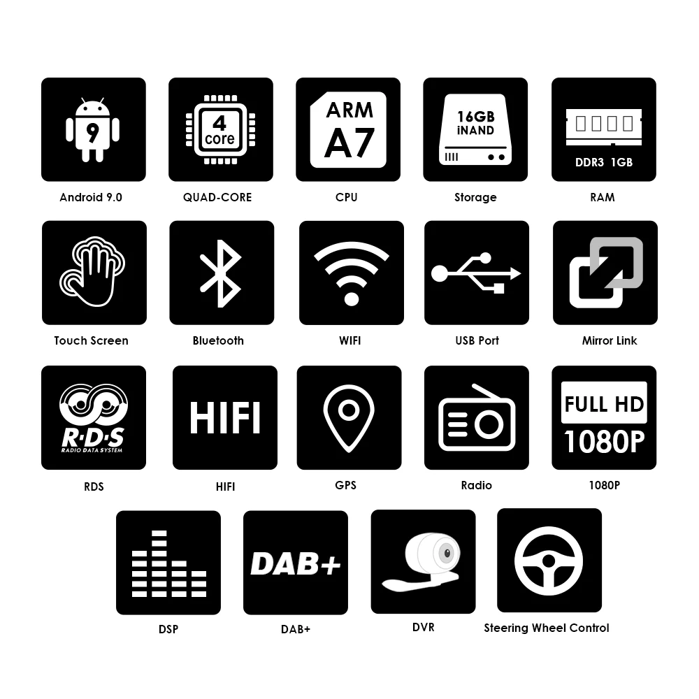 Автомобильное радио 2 Din Android GPS навигация автомобильное стерео 7 &quot1024*600 Android9.0