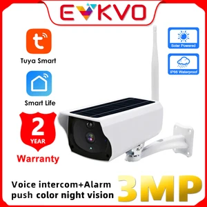 tuya wifi solar camera 1080p battery power outdoor smart cctv security video surveillance wifi ip66 waterproof two way audio cam free global shipping