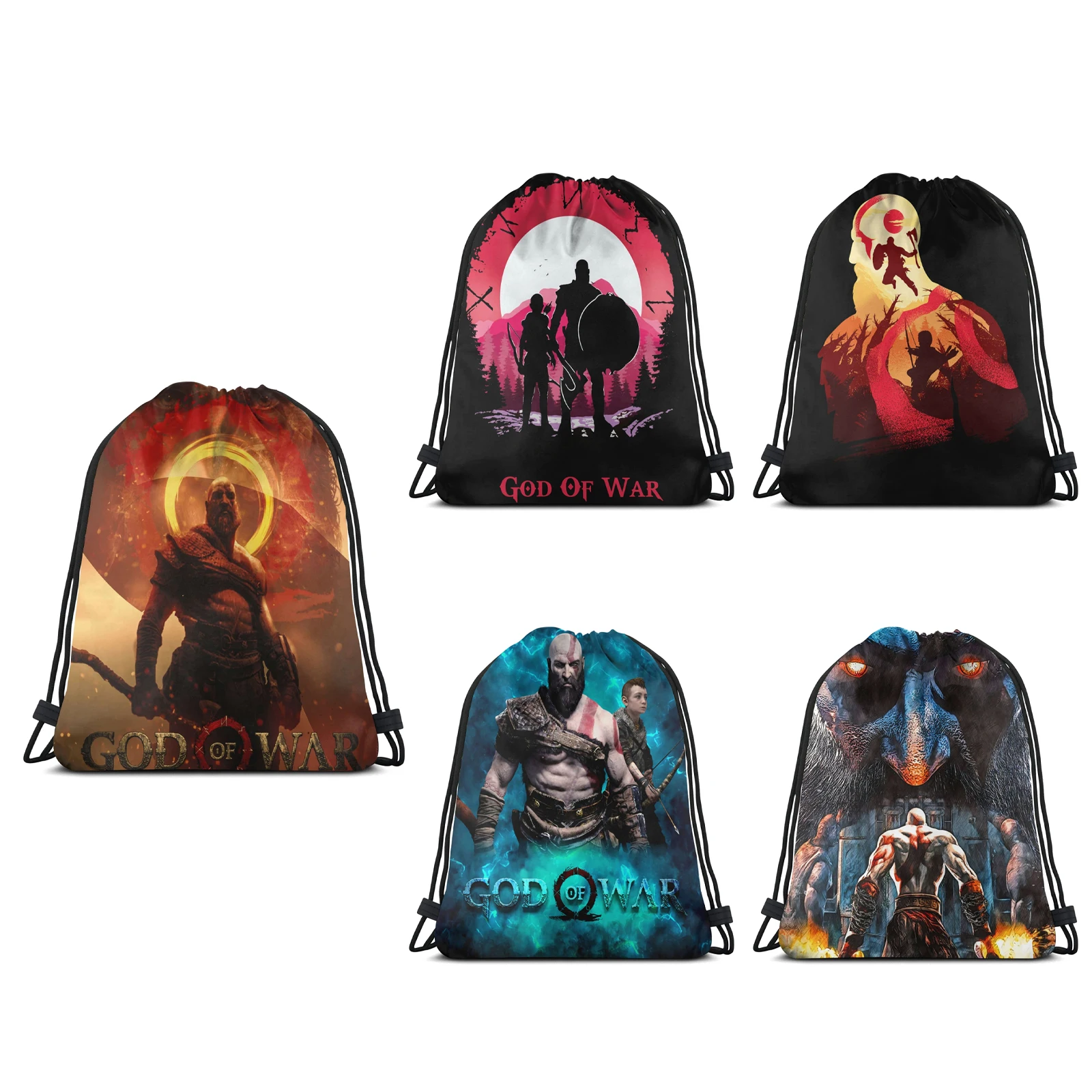 

Рюкзак на шнурке God Of War Kratos, спортивная сумка для спортзала, дорожный рюкзак, рюкзак для спортивного зала