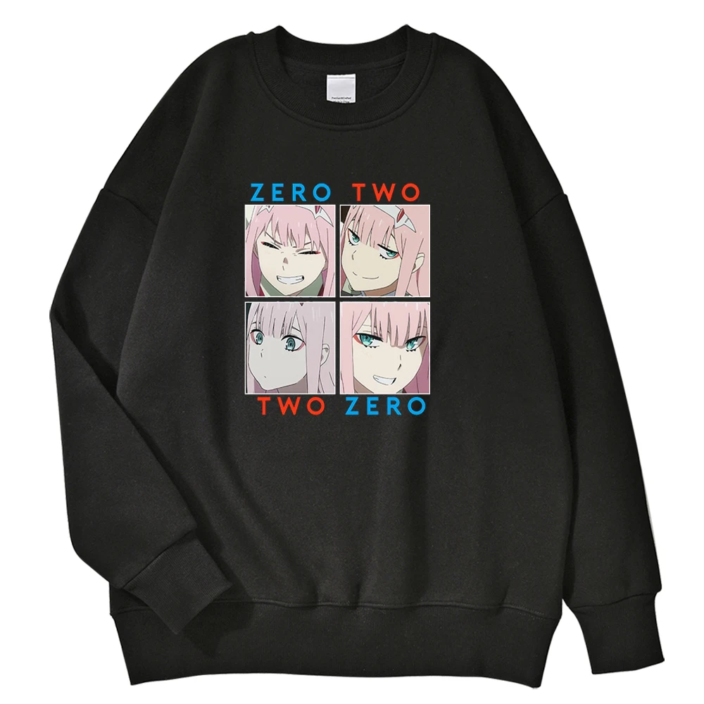 

Свитшот мужской с принтом Zero Two, модная худи в японском стиле Харадзюку, Повседневная Уличная одежда, винтажный мультяшный Свитшот
