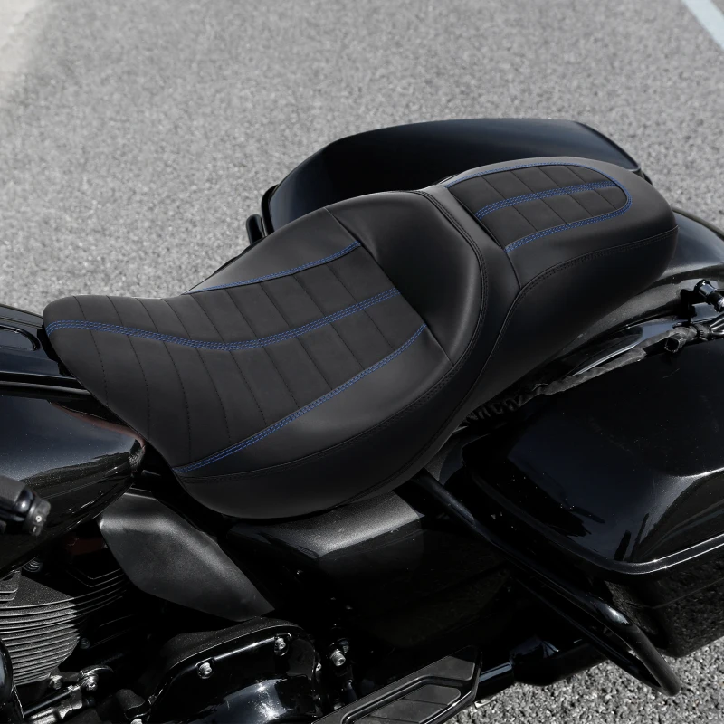 

Motorcycle Driver Passenger Pillion Seat For Harley Touring Road King Electra Glide FLHT FLTRXSE 2009-2021