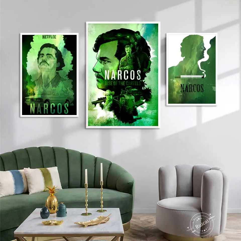Настенный плакат с изображением персонажа Narcos в современном стиле украшение для