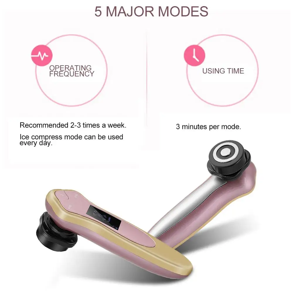 

Face Lift Skin Rejuvenation Colorful Light RF Facial Machine EMS Microcurrent Face Device Blackhead Pore Cleaner Acne Beauty New