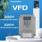 VFD 220 кВт инвертор ЧПУ контроллер скорости электродвигателя шпинделя 110 В220 В кВт4 кВт в 3-фазный CoolClassic Преобразователь частоты 2