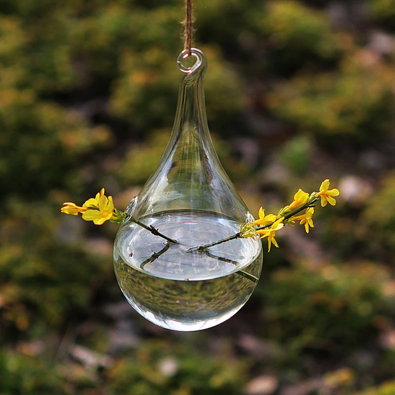 Ваза для цветов стеклянная в форме капли женщин и мужчин 1 шт. | Тематическая