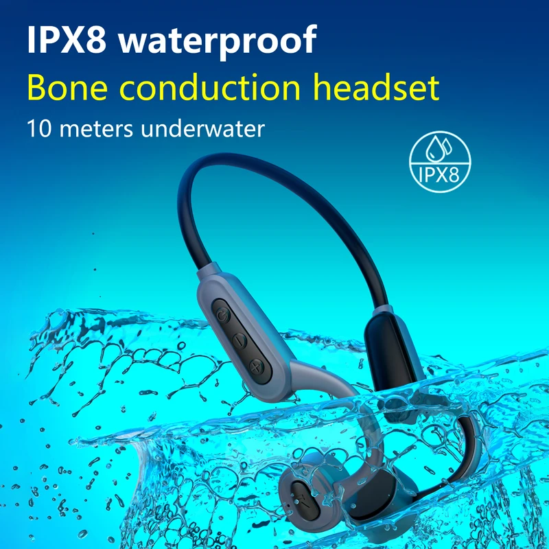 

Bluetooth-гарнитура Водонепроницаемая IPX8, 16 ГБ, MP3