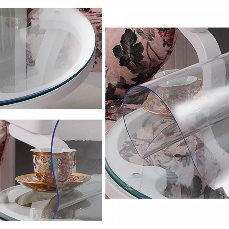Скатерть из ПВХ скатерть мягкого стекла для круглого стола масляного прозрачная
