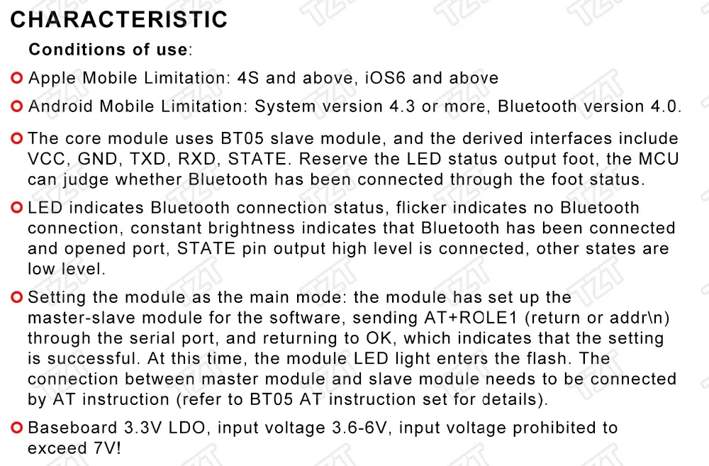 AT-09 Android IOS BLE 4,0 модуль Bluetooth 6PIN для Arduino CC2540 CC2541 Серийный беспроводной модуль совместимый HM-10