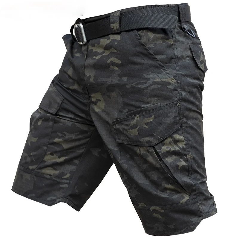 

Summer Tactical Cargo Shorts Men Military Paintball Camouflage Waterproof Pants Army Airsoft Multi Pocket Cotton Shorts
