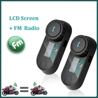 original freedconn updated tcom sc bluetooth motorcycle helmet headset intercom bt interphone with lcd screen fm radio t com sc