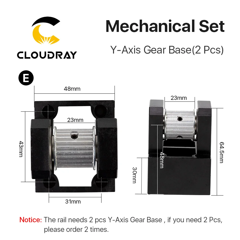 

Cloudray LC Gear Base Set Machine Mechanical Parts Guide Rail Set for Co2 Laser Engraving Cutting Machine