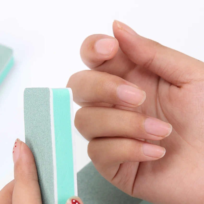 1 шт. двухсторонний полированный пилка для ногтей Зеленый Белый Wenwan блок Модный