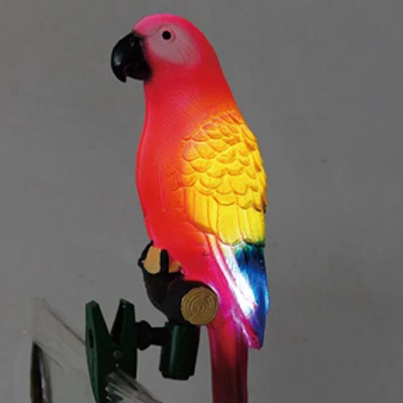 

Solar Power LED Light Bird Parrot Lamp With Clip Night Lights for Outdoor Garden Path Ornament E7