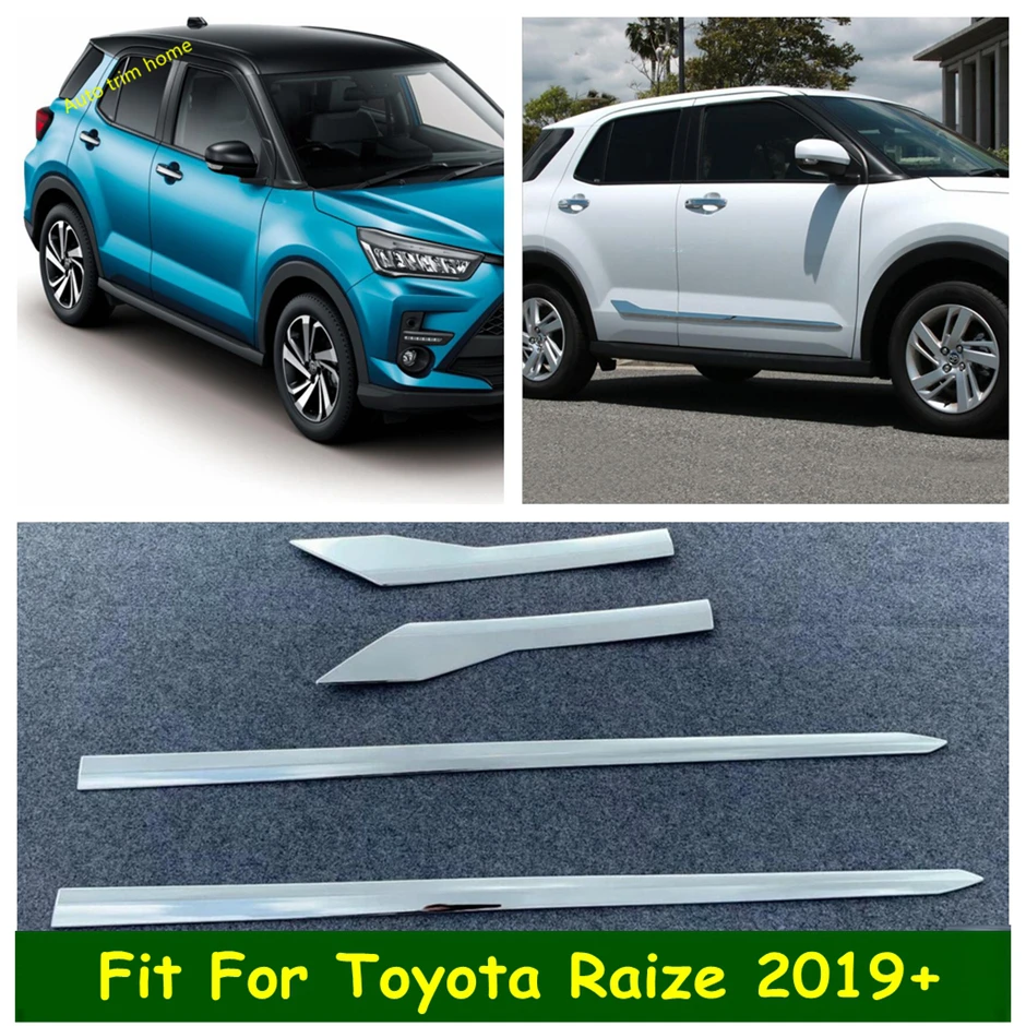 

Lapetus Outside Door Body Anti-scratch Protector Strips Cover Trim 4Pcs Exterior Refit Kit For Toyota Raize 2019 - 2021