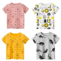 children t shirt for boy 2021 animal print dinosaur boys t shirt for girls tops cartoon kids t shirt clothes 5 14 yrs