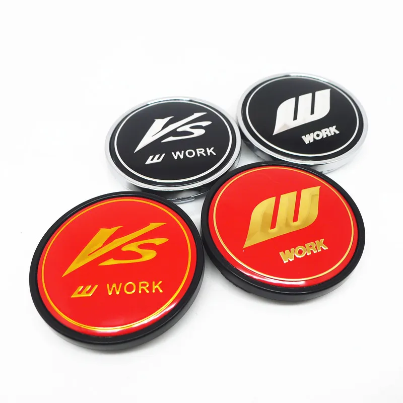 

4pcs 62mm 56mm For VS W WORK Wheel Center Hub Cap Car Styling Cover 56mm Emblem Badge Stickers Accessories