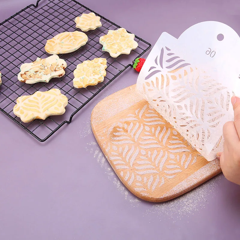 Fondant Cake Mesh Stencil Stamps Stencils Embossing For Decorating Tool Plastic Spray Mold Cookies Chocolate Drawing Painting | Дом и сад