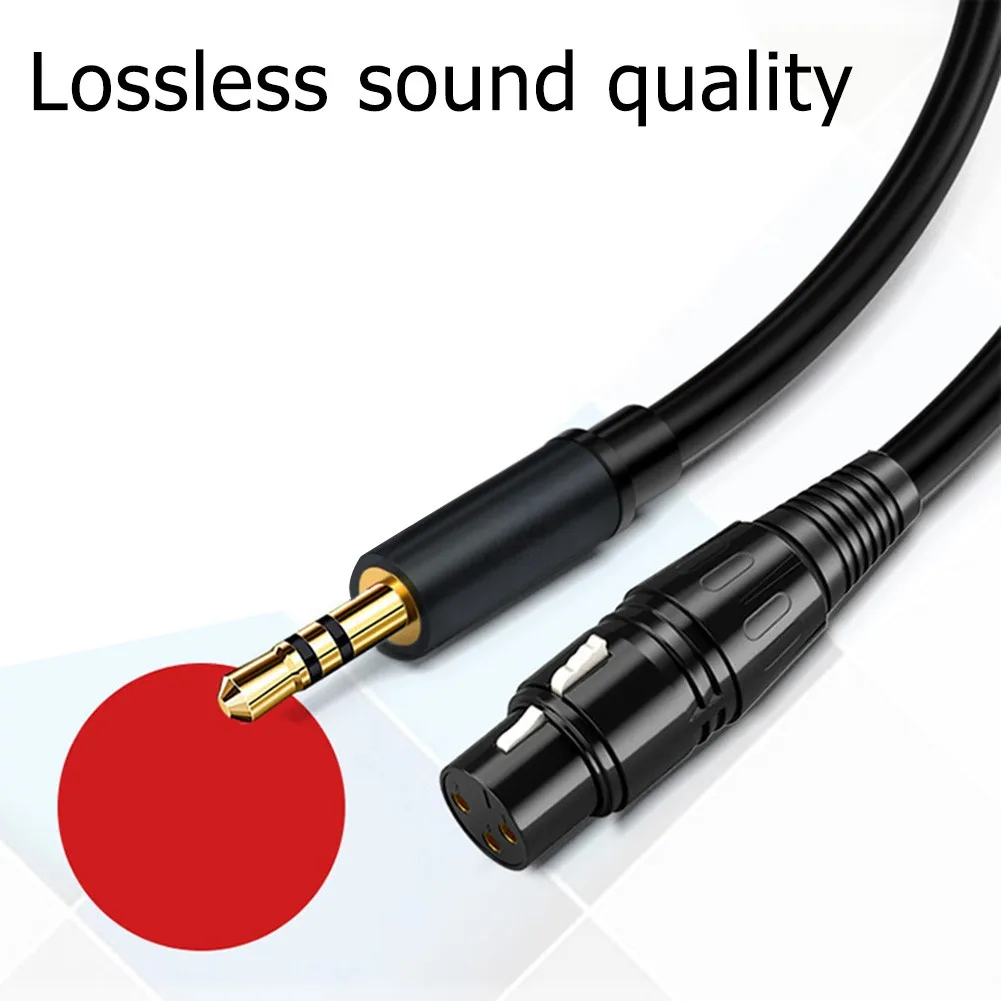 

3.5Mm Aux Male Stereo Jack Plug To 3 Pin XLR Male Plug Mixer Cable Audio Mic Lead For Cameras PC Professional Speakers Cellphone