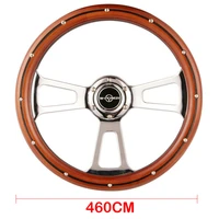 classic wood steering wheel with rivet 460mm 18 inch universal car steering wheel for antique car