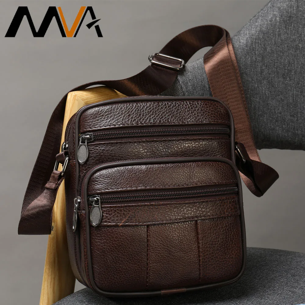 

MVA men's shoulder bag for men small men's desinger bags genuine leather men messenger bags male leather flap crossbody bag 0500