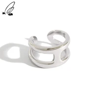 ssteel rings for women sterling silver 925 trendy gothic simple designer letter opening gold ring valentines day gift jewelry