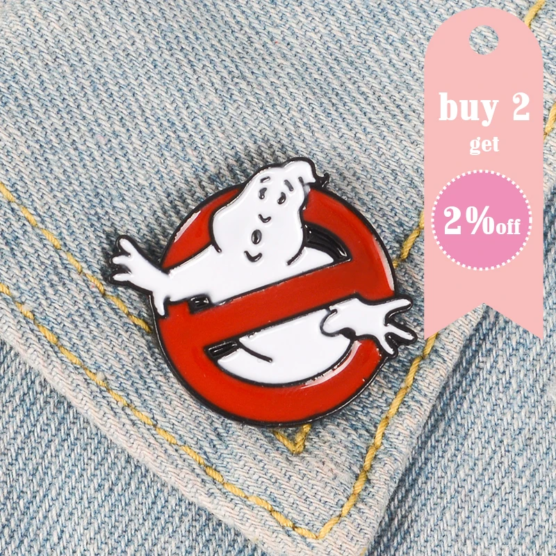 Брошь GHOSTBUSTERS из твердой эмали Нагрудный значок булавки для мужчин женщин