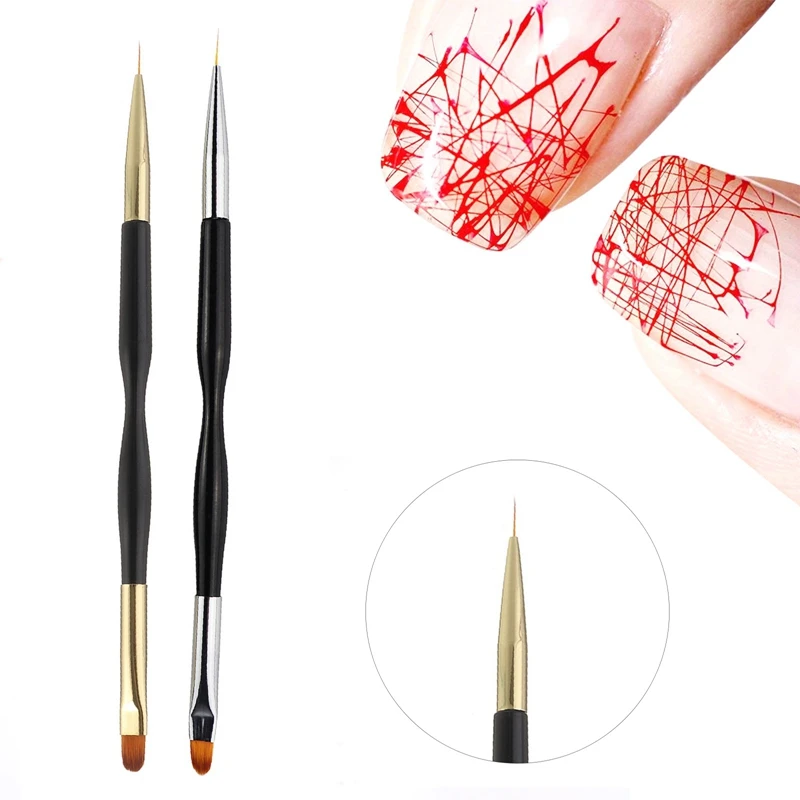 

1 шт., двухсторонняя ручка для дизайна ногтей