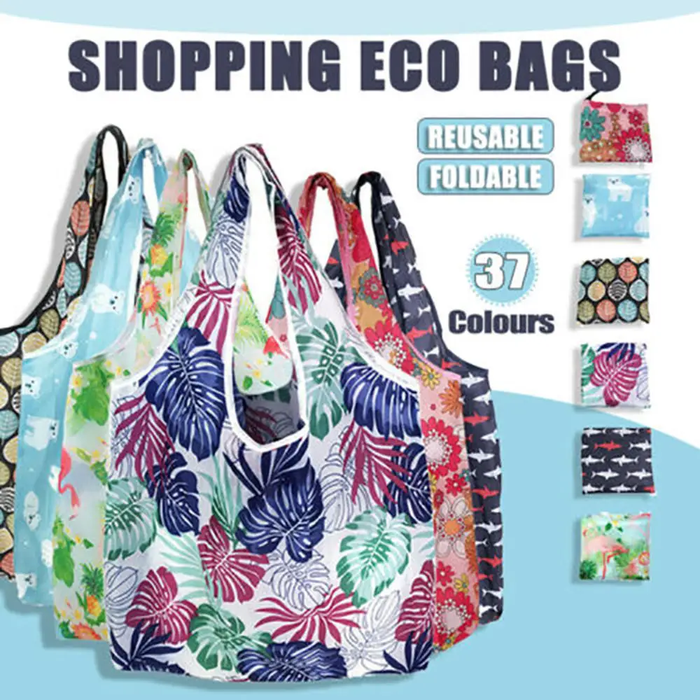 

1PCS Reusable Foldable Grocery Large Eco-Friendly Waterproof Shopping Bags Carry Bag Grocery Beach Towel Bag 39cm X 46cm
